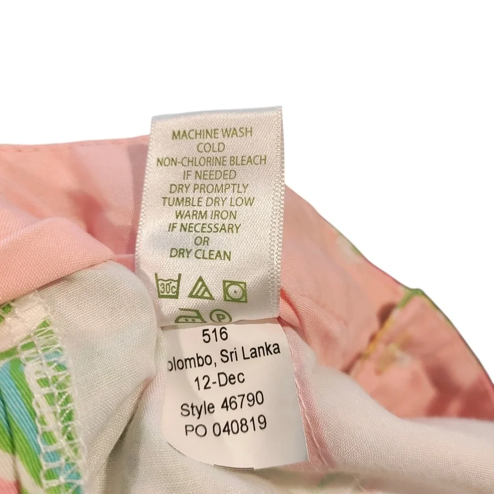 Lilly Pulitzer‎ Avenue Shorts Pink Green Tropical Print Cruise Vacation Travel 4